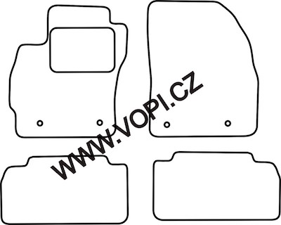 Textil-Autoteppiche Mazda 5 5 míst 10/2010 -  Colorfit Fun (2853)